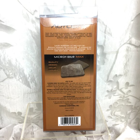 Microfiber Leather Care Cleaning Cloth Set of Two Auto Spa NWT - Picture 7 of 9